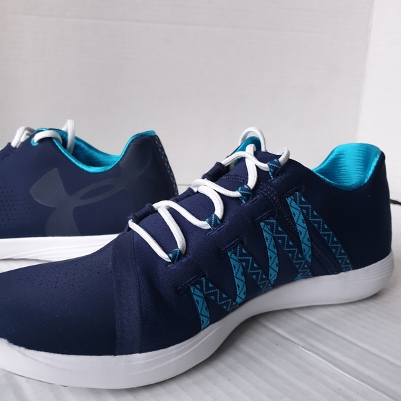 Under Armour Wm's Street Precision  Midnight Navy Low Top Lace-Up Sneakers 8.5 - Picture 12 of 16